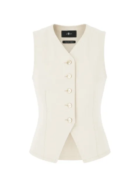 7 For All Mankind button-up waistcoat Neutrals 7UK90G96