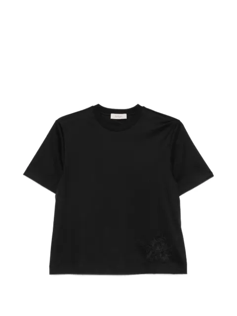 Agnona embroidered short-sleeve T-shirt Black TT1103LY2050