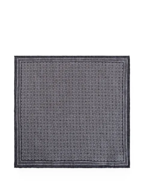 Eleventy geometric-print pocket square Grey N77POCA01TES0N205