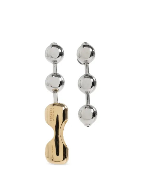 MM6 Maison Margiela two-tone orb drop earrings Silver SM6VG0127P9212