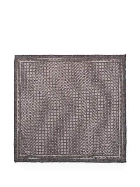 Eleventy patterned pocket square Grey N77POCA01TES0N205