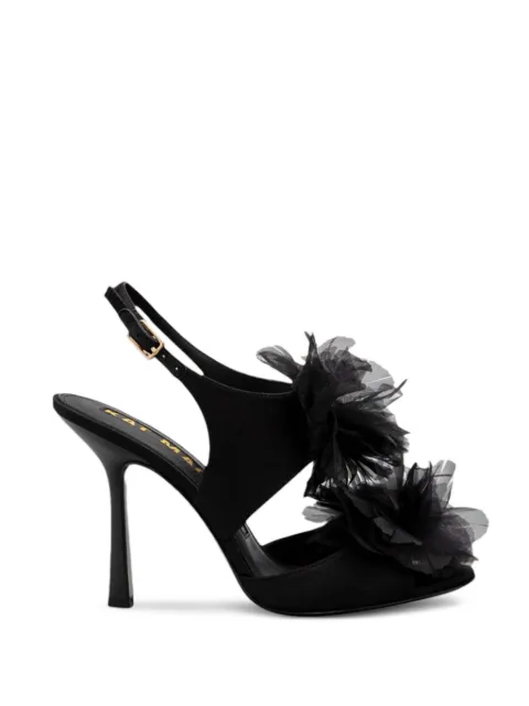 Kat Maconie Sher flower-embellishment sandals Black KMFSHE105001