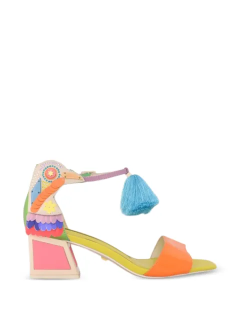 Kat Maconie Kay bird-embellishment sandals Orange KMFKAY055K05