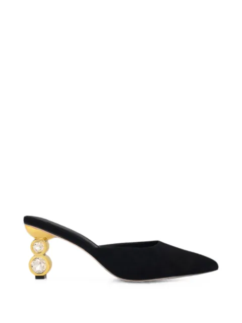 Kat Maconie Laila crystal-embellishment mules Black KMFLAI070002