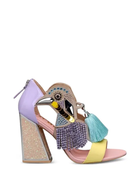 Kat Maconie bird-embellishment sandals Purple KMFAYA105009
