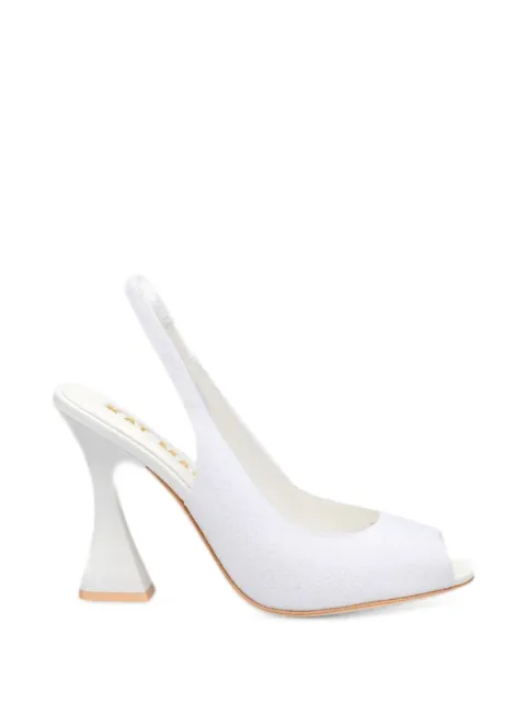 Kat Maconie glitter-effect slingback pumps White KMFMUK105002