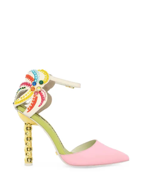 Kat Maconie Ezili embellished pointed-toe pumps Pink KMFEZI105002