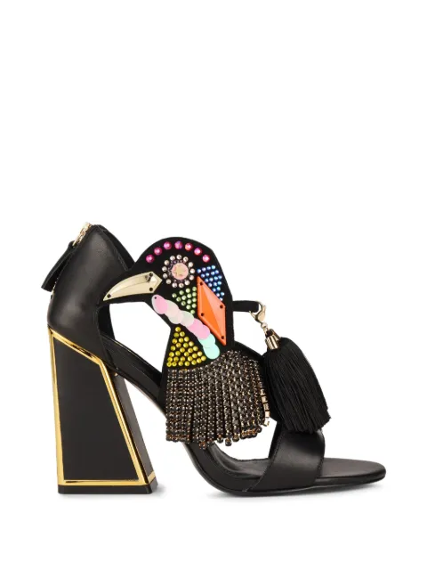 Kat Maconie Aya embellished tassel sandals Black KMFAYA105003