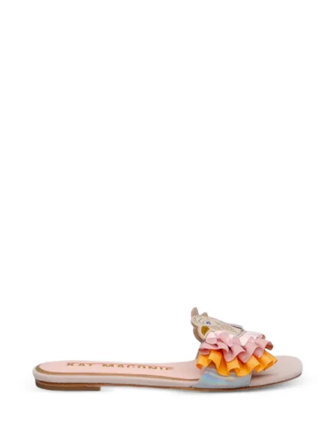 Kat Maconie embellished ruffled sandals Neutrals KMFJSI000003