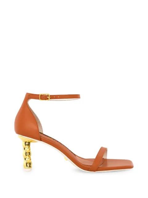 Kat Maconie Adela chain-link heel sandals Brown KMFADE070003