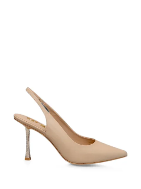 Kat Maconie crystal-embellished slingback pumps Neutrals KMFMAS090003