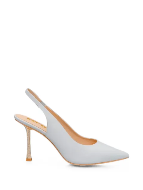 Kat Maconie crystal-embellished slingback pumps Grey KMFMAS090001