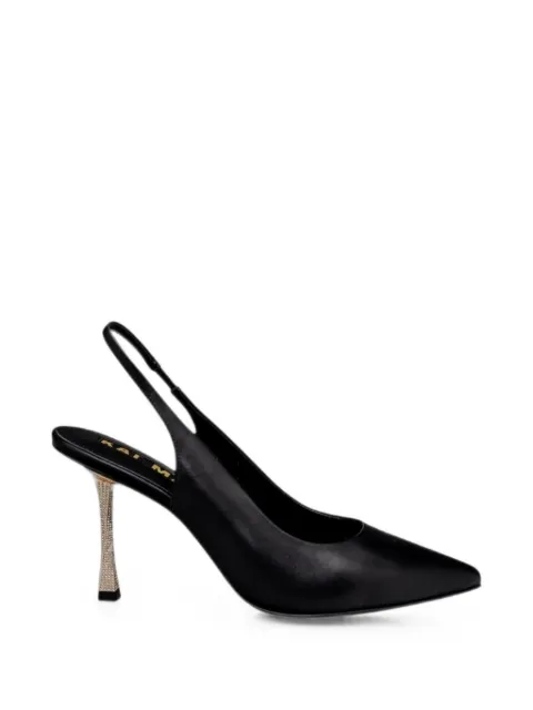 Kat Maconie crystal-embellished slingback pumps Black KMFMAS090004