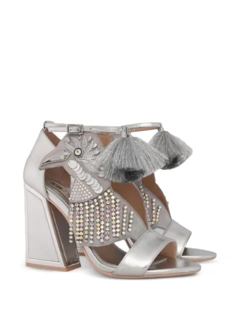 Kat Maconie Aya tassel sandals Silver KMFAYA105A02