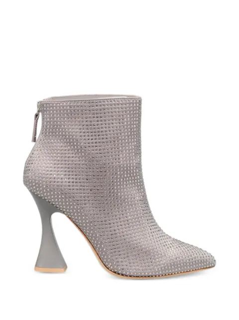 Kat Maconie crystal-embellished ankle boots Silver KMFSRU105003