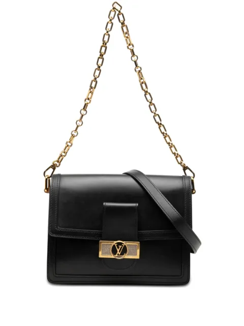 Louis Vuitton Pre-Owned 2019 Calfskin Leather Dauphine MM shoulder bag Black 9MHTVBHHQHLXQA73