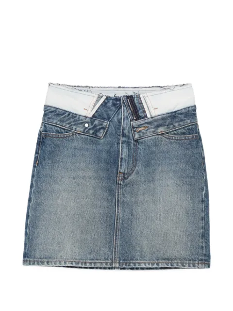 MM6 Maison Margiela distressed-effect denim skirt Blue S52MC0028M30058