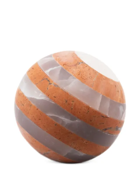 Editions Milano Alice striped marble paperweight Orange AL2035