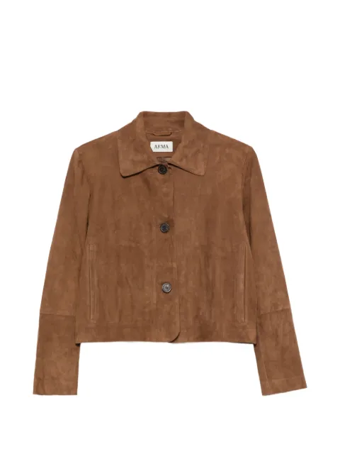 Arma suede button-front jacket Brown 006L26600602