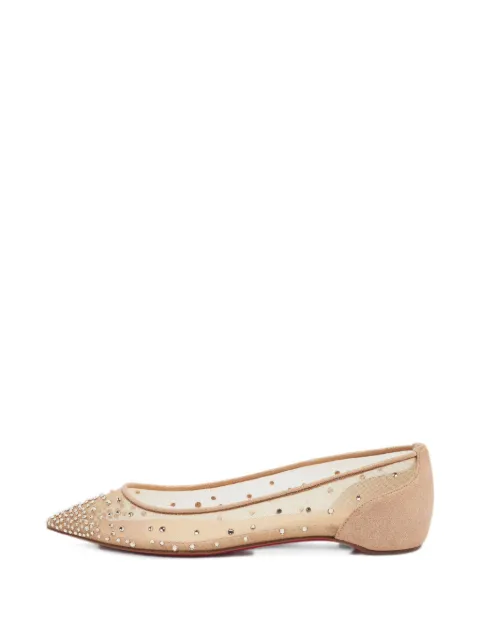Christian Louboutin Pre-Owned pointed-toe ballet flats Neutrals 1373280