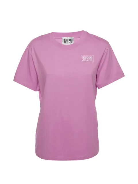 Moschino Pre-Owned logo embroidered T-shirt Pink 1375207