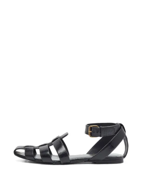 Saint Laurent Pre-Owned Tribute ankle-strap sandals Black 1367322