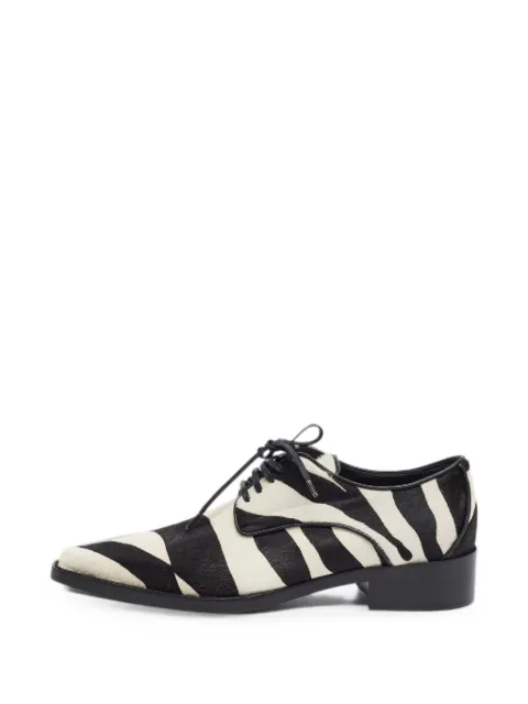 Dolce & Gabbana Pre-Owned zebra-print derby shoes White 1367442