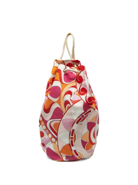 PUCCI Pre-Owned printed drawstring backpack Pink 1263271