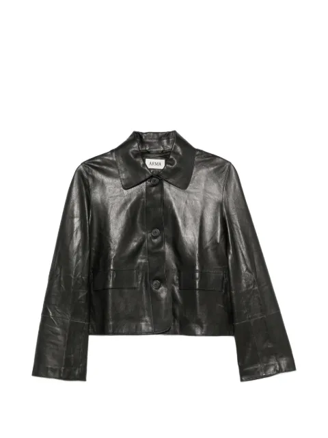 Arma leather button-up jacket Black 019L26602802