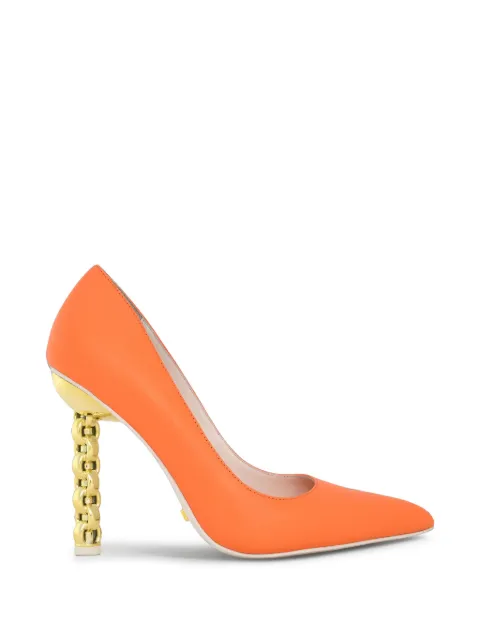 Kat Maconie Lydia chain-link pumps Orange KMFLYD105003