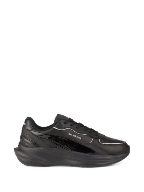 Kat Maconie Aura snakeskin-effect panelled sneakers Black KMFAUR000001