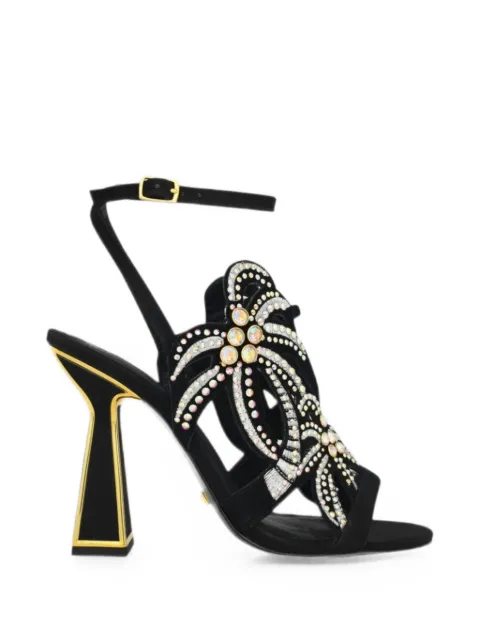 Kat Maconie Annnnd crystal-embellished sandals Black KMFKIA105003