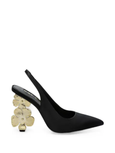 Kat Maconie Mona floral-heel mules Black KMFMON105001