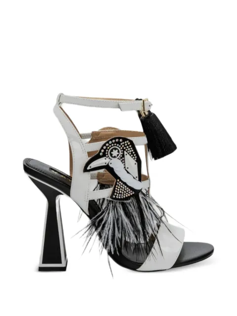 Kat Maconie bird-embellishment sandals White KMFROH105001
