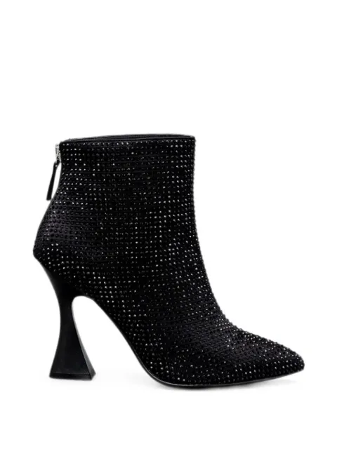 Kat Maconie crystal-embellished pointed-toe ankle boots Black KMFSRU105004