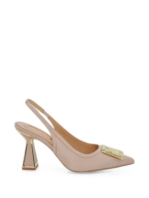 Kat Maconie logo-plaque slingback pumps Neutrals KMFKAT085005