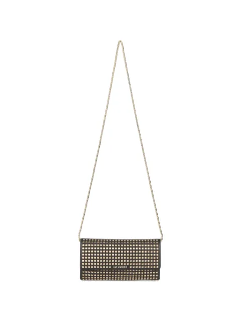 Kat Maconie Victoria studded leather clutch bag Black KMBVICOS001