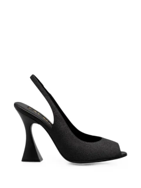 Kat Maconie glitter-effect slingback pumps Black KMFMUK105004