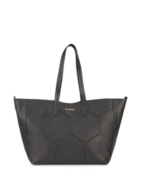 Kat Maconie medium Charlotte geometric-stitched tote bag Black KMBCHRM001