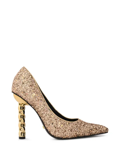 Kat Maconie Lydia chain-link heel pumps Gold KMFLYD105004