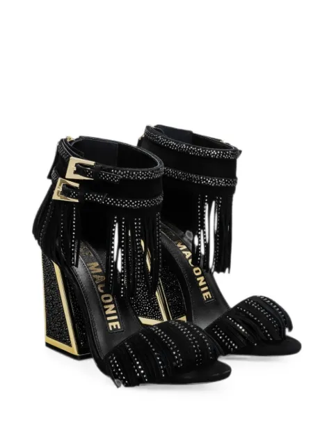 Kat Maconie Shalini crystal-embellishment sandals Black KMFSHL105001