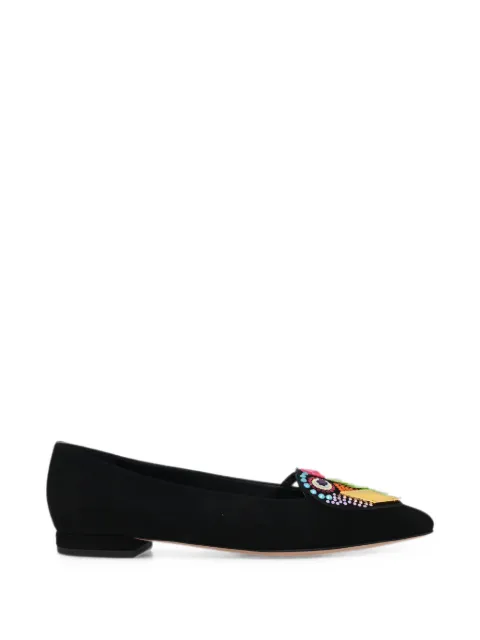 Kat Maconie embellished pointed-toe ballet flats Black KMFDAR000001