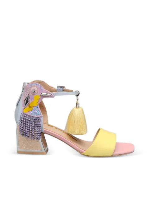 Kat Maconie bird-embellishment sandals Yellow KMFKAY055004