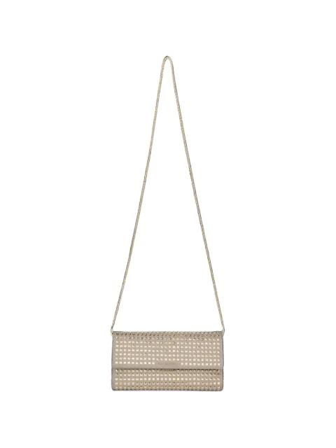 Kat Maconie Victoria stud-embellished shoulder bag Grey KMBVICOS003