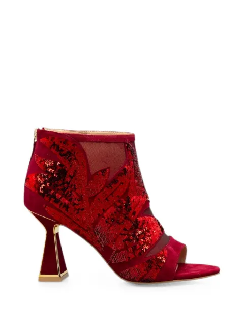 Kat Maconie Fiona sequin-embellished sandals Red KMFFIO085003