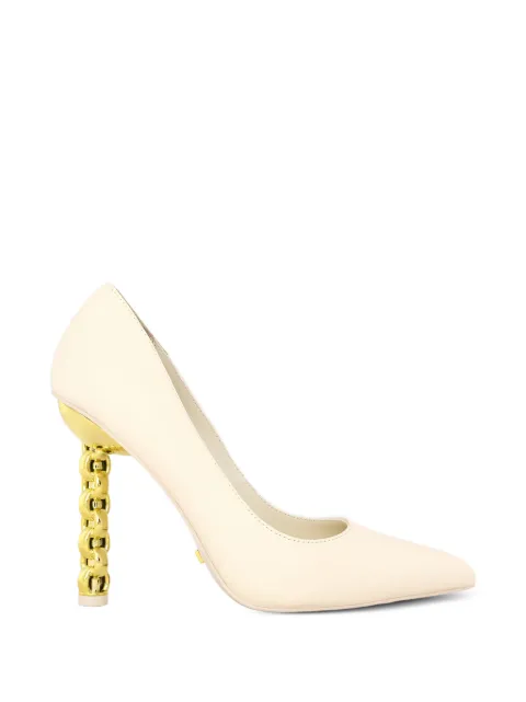 Kat Maconie Lydia chain-link heel pumps White KMFLYD105001