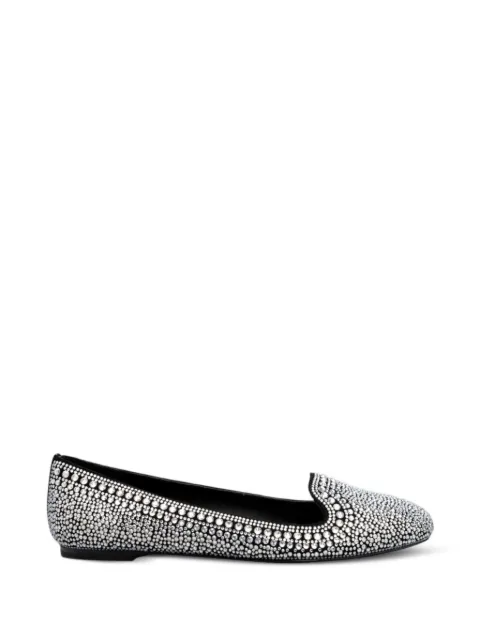 Kat Maconie Ilke crystal-embellishment ballet flats Silver KMFILK000001