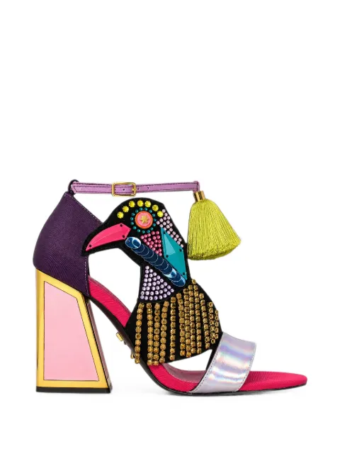 Kat Maconie Aya bird-embellishment sandals Black KMFAYA105A04