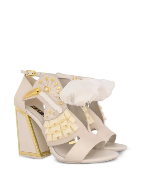Kat Maconie Aya bird-embellishment sandals White KMFAYA105A05