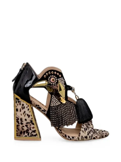 Kat Maconie embellished tassel sandals Brown KMFAYA105006